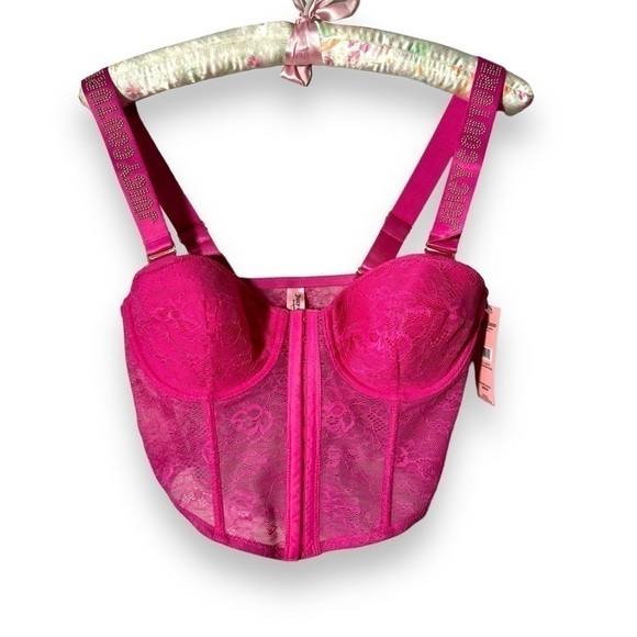 NWT juicy couture Barbie pink bling rhinestone  corset 36B - Picture 1 of 6